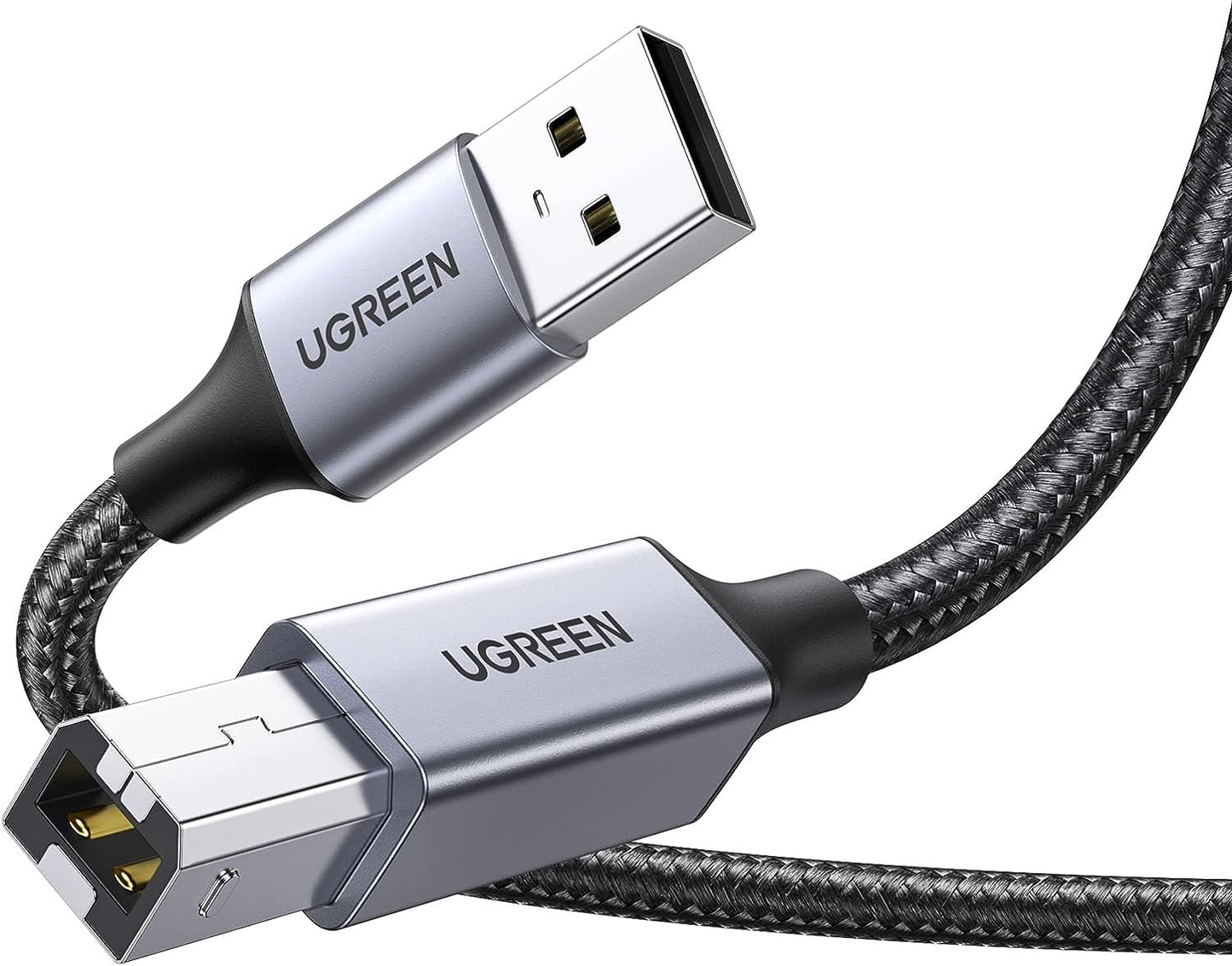 UGREEN USB Type A to USB Type B 2.0 Cable Connector for Scanner, Printer and Fax Machine Wired Cable Connection to PC, Laptop, Desktop Computers (1 Meter / 1.5 Meter / 2 Meters / 3 Meters / 5 Meters) | 80801 80802 80803 80804 90560 | JG Superstore