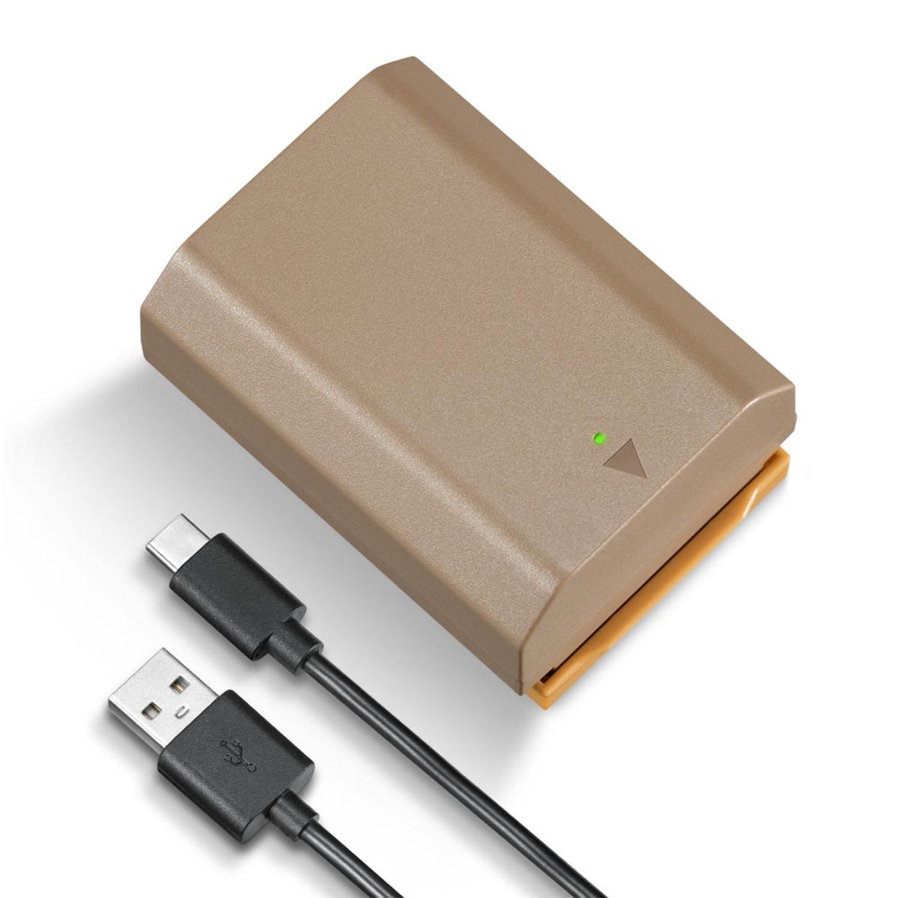 K&F Concept NP-FZ100 Rechargeable Replacement Li-ion Battery Pack 2280mAh 7.2V with USB Type C Direct Charging for Sony Alpha, A9, A7III, A7RIII, A7RIV, A6600, ZV-E1, FX3, FX30 Mirrorless Camera (2 Pack) | KF28-0023S1