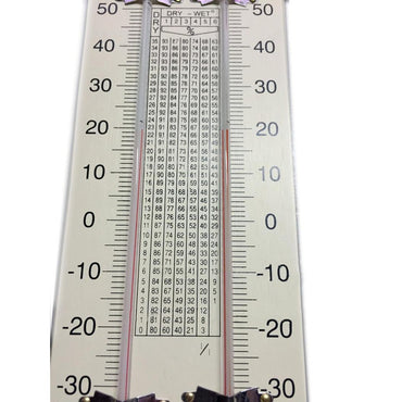 Eagletech Wet and Dry Bulb Thermometer Hygrometer Wood Marine Psychrometer