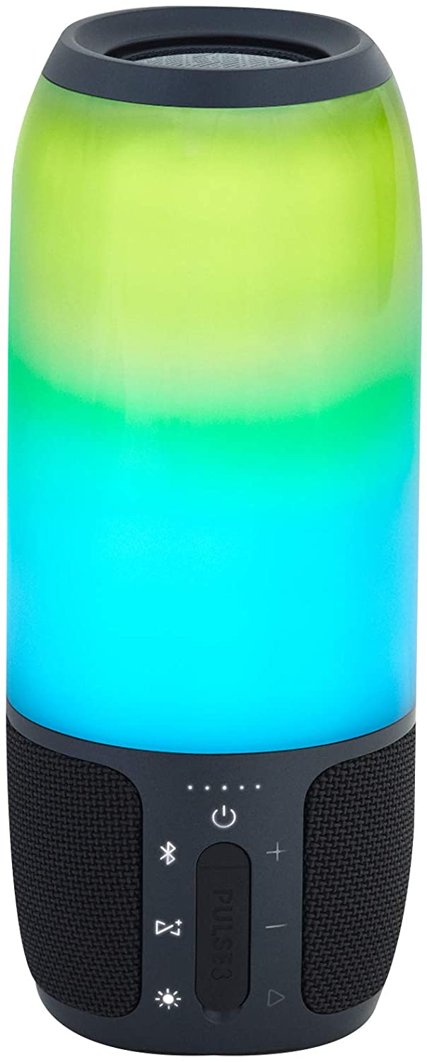 JBL Pulse 3 Wireless Bluetooth Speaker with 360° Sound and Lightshow, 12 Hours Playtime, IPX7 Waterproof Housing and JBL Connect+ App Support (BLACK)