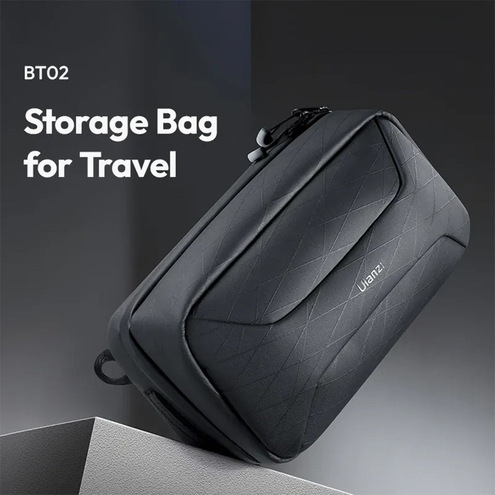 Ulanzi BT02 Multi Compartment Organizer Waterproof Storage Bag with Magnetic Sp Interior Dividers and Glow in the Dark Zipper Pulls for Camera Accessories and Other Gadgets