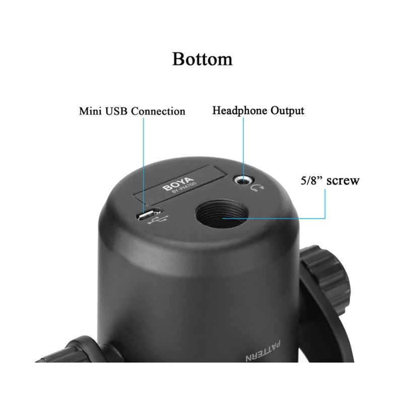 Boya BY-PM700 USB Condenser Microphone with Flexible Polar Pattern for Windows and Mac Computer Recording Interview Conference Youtube Vlog Streaming ASMR