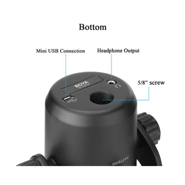 Boya BY-PM700 USB Condenser Microphone with Flexible Polar Pattern for Windows and Mac Computer Recording Interview Conference Youtube Vlog Streaming ASMR