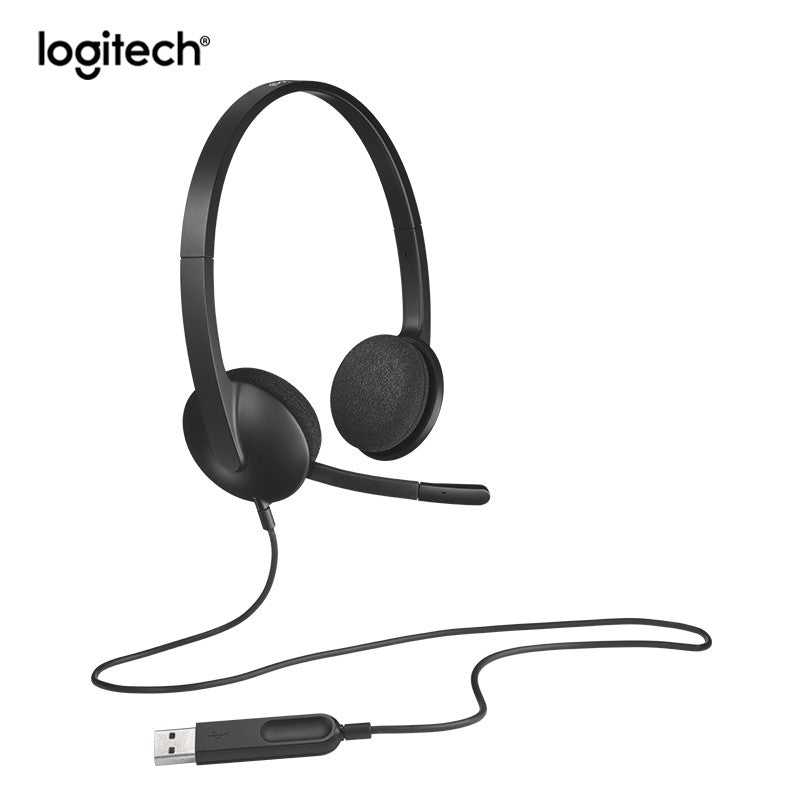 Logitech H340 USB Headset Stereo USB Headset for PC Windows and Mac