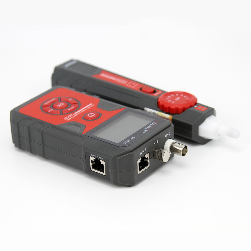 NOYAFA NF-858C Wire Tracker LCD Cable Tester RJ11 RJ45 BNC VFL Mic USB Lan Tester Network Cable Tester Tracer Detector Wiring