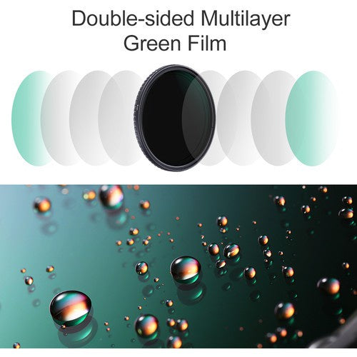 K&F Concept Nano-X Variable Fader ND Lens Filter ND8 to ND128 No X-Effect W/O Black Cross for Camera DSLR Mirrorless 37mm 40.5mm 43mm 46mm 49mm 52mm 55mm 58mm 62mm 67mm 72mm 77mm 82mm