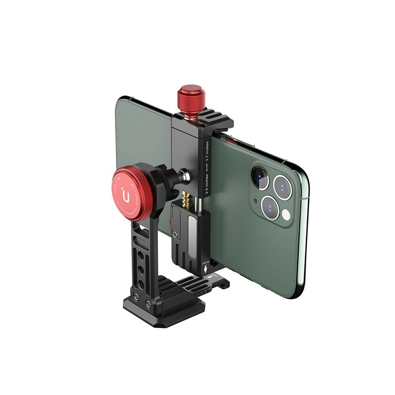 Ulanzi ST-14 Full Metal Smartphone Holder 360° Clamp Bracket Rotatable with Cold Shoe Tripod Mount Ironman III