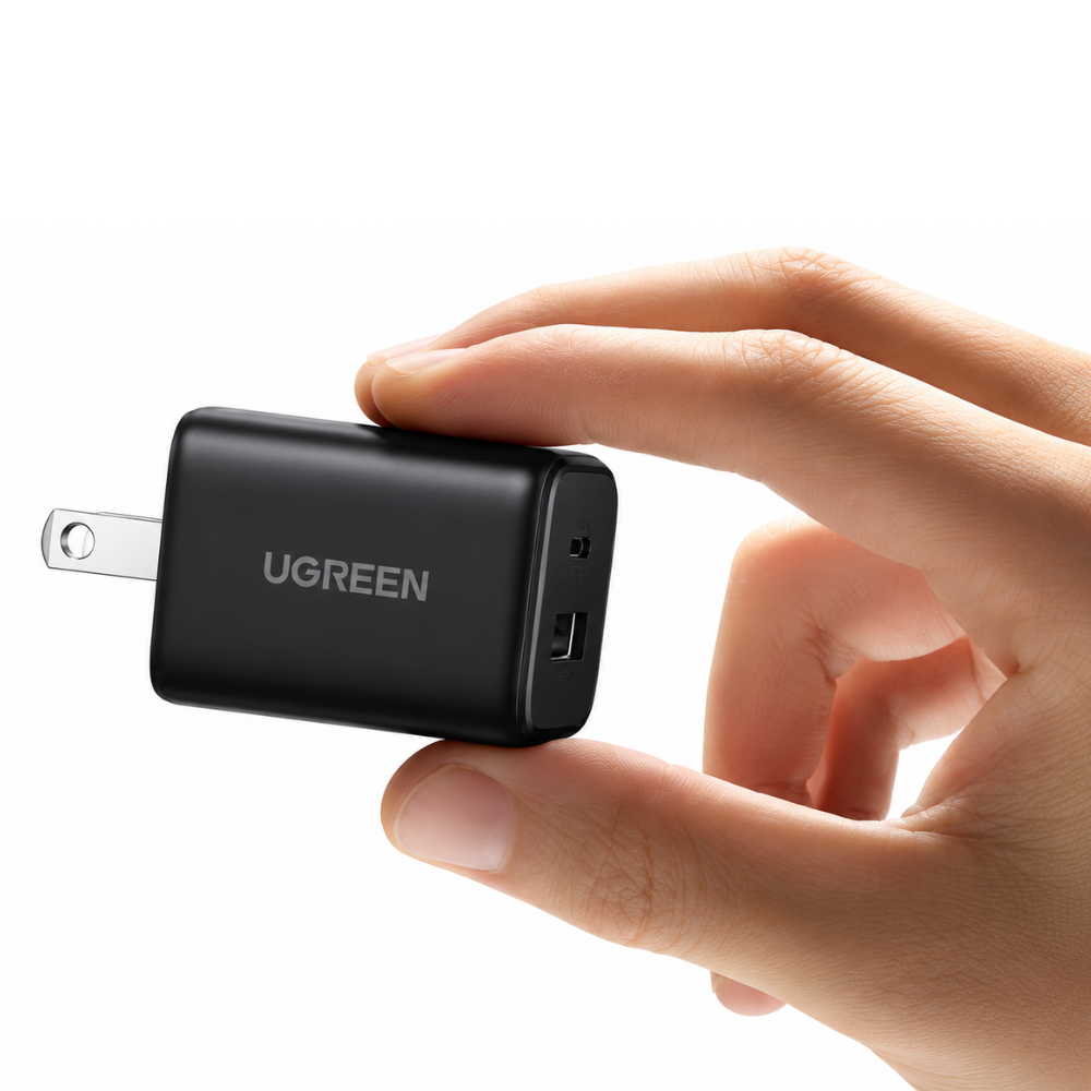 UGREEN 20W Dual Port (USB-C & USB-A PD) GaN Fast Charging Adapter | X514 (55533)