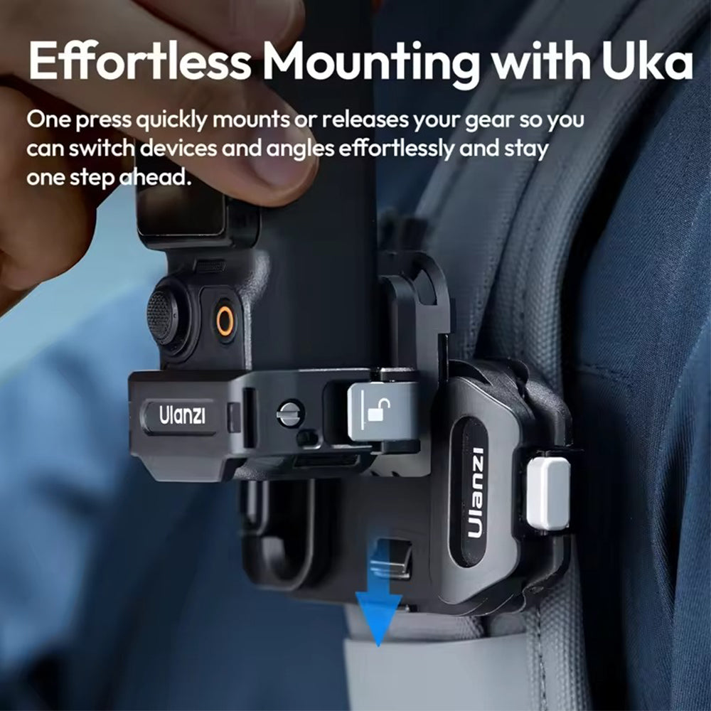 Ulanzi PK13 Uka Quick Release Expansion Adapter for DJI Osmo Pocket 3 Camera with Multiple Mount Options and Wrist Strap Lanyard - Ideal for Photography, Videography, Vlogging, Travel Accessory
