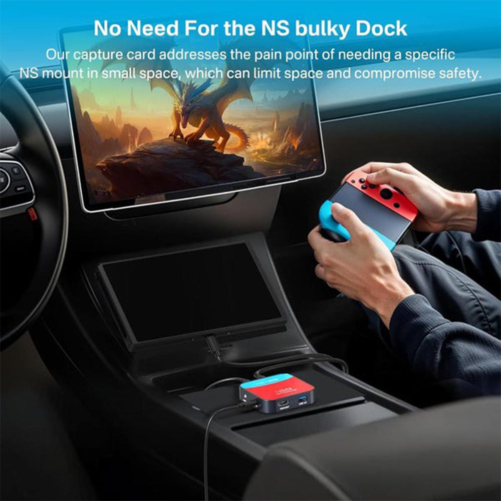 ACASIS VC-003 PRO 2 in 1 1080p 60fps HDMI Video Capture Card with USB Type-C PD 100W Charging Docking Station with 3.5mm Audio Port, YUY2 Format Support, USB 3.0 5Gbps Max Transfer Rate for Nintendo Switch, Laptop PC Smartphones