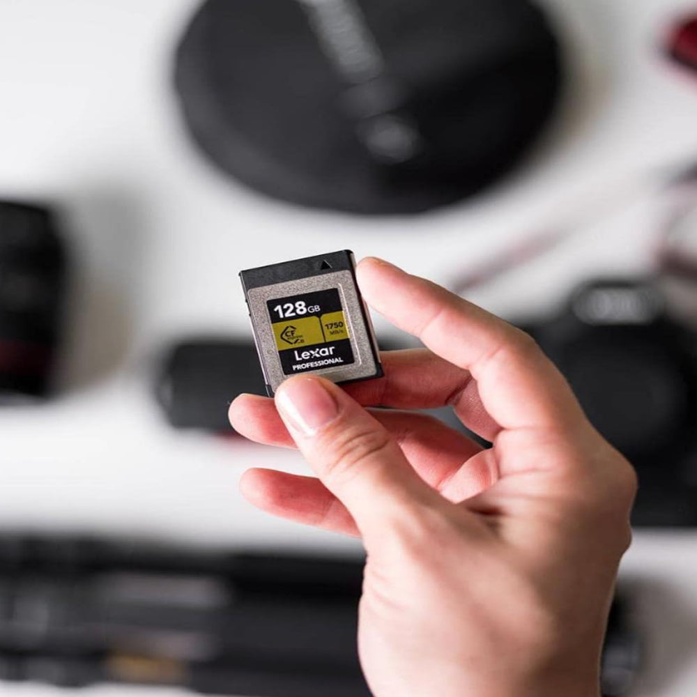 Lexar Professiol 256GB 128GB CFexpress Type B Gold CF Express Memory Card Compact Flash PCI-Express 3.0 with 8K RAW HQ Photo Video, Backward Compatible with XQD Cameras, 1750MB/s Read, 1500MB/s Write Speeds