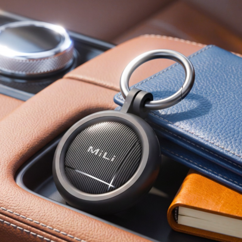 MiLi LiTag Duo Black Item Finder - iOS Apple Find My & Android Google Find Hub Compatible