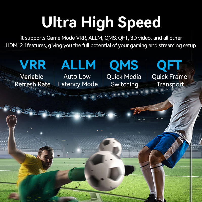Vention 3-Meters HDMI Male to Male 8K 60Hz HDR Ultra Thin Cotton Braided Video Cable with 48Gbps Total Bandwidth for Computer, Laptop, Gaming Console, TV & Projector