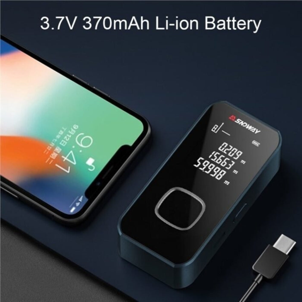 SNDWAY Mini Digital Rechargeable Laser Distance Meter with 40 Meters Measurement Range, LCD Screen Display, Multiple Measurement Unit & Functions for Industrial and Home Improvements - Measuring Tools & Rangefinders | SW-24A