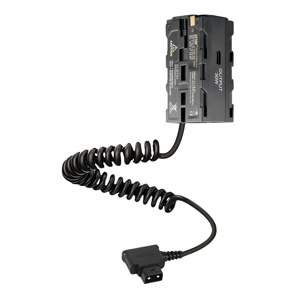 ZITAY D-Tap to Dual-Sided NP-F550 Dummy Battery Adapter for Sony NP-F/L-Series Batteries