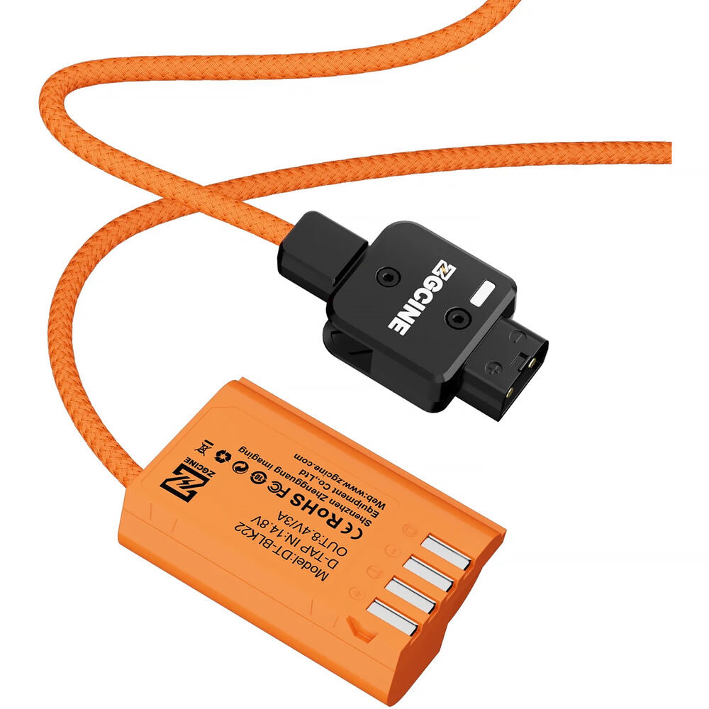 ZGCINE D-Tap BLK22 Dummy Battery Replacement for Panasonic Lumix S5II, GH5, G9, S9, GH7 & GH5S DMW-BLK22 Camera Batteries | Continuous Power Supply for Video Recording, Live Streaming & Production | DT-BLK22