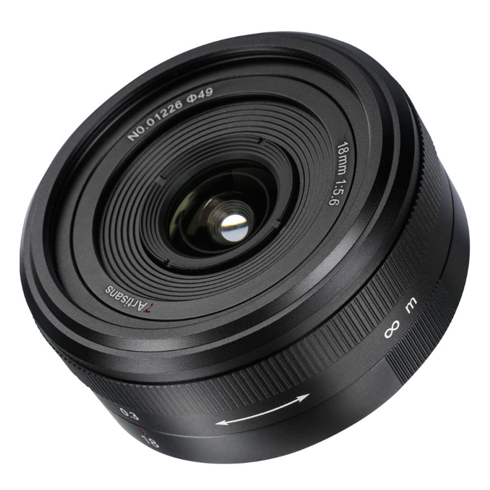 7Artisans 18mm F/5.6 Full Frame Format Sony E Mount Wide Angle Prime Pancake UFO Slim Lens MF Manual Focus for Mirrorless Cameras