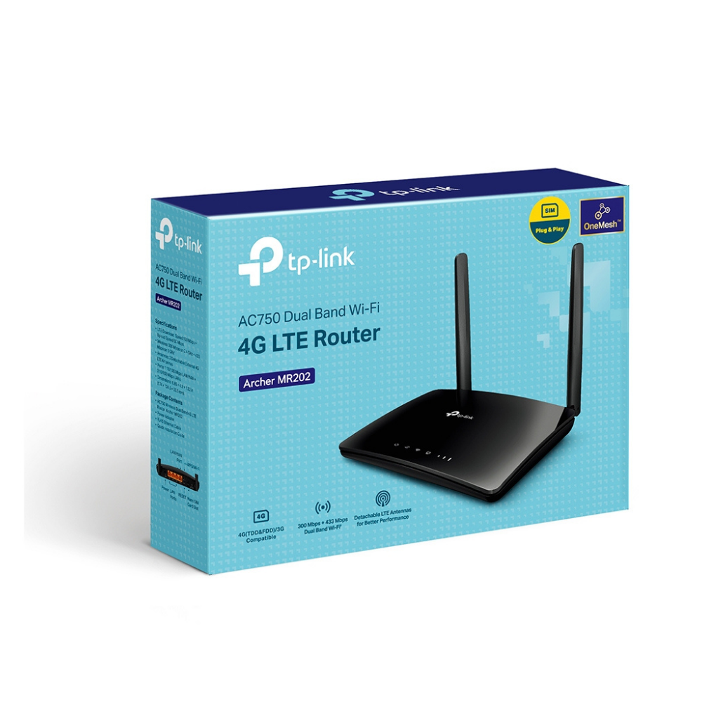 TP-Link Archer MR202 AC750 Wireless Dual Band 4G LTE Network Router