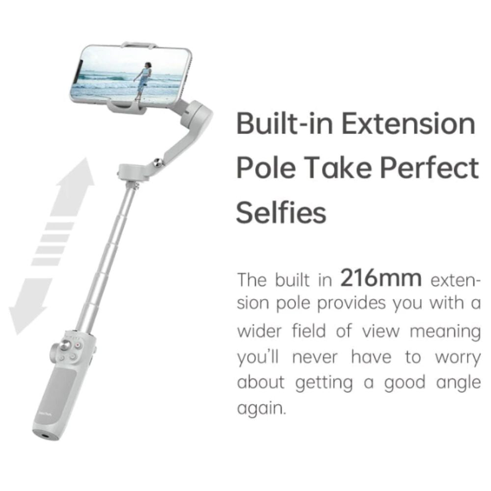 FeiyuTech Vimble 4 Kit 3-Axis Smartphone Gimbal Stabilizer with Built-In Battery, Magnetic Accessory Mount for iPhone and Android Phone, Huawei, Samsung Galaxy, Google Pixel, OnePlus, Xiaomi, Oppo, Vivo, etc. | FEIYU VIMBLE 4 KIT