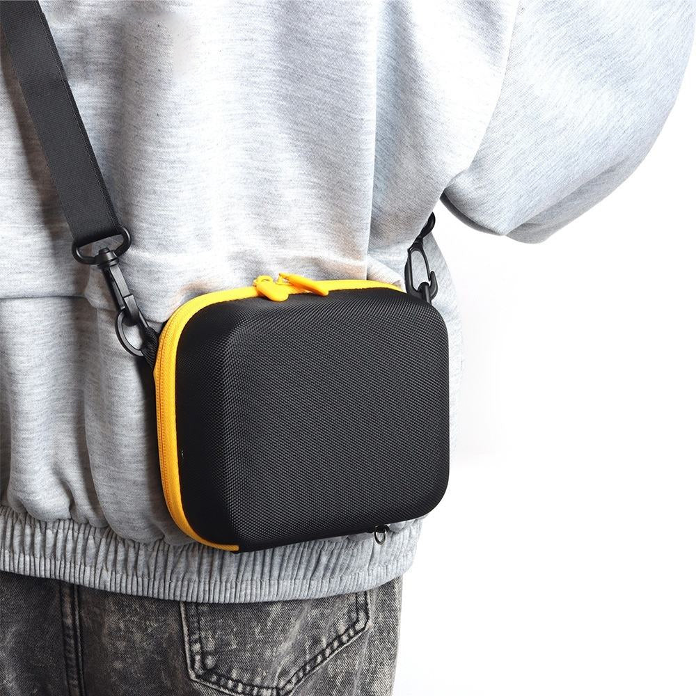 Pikxi Multipurpose Hard EVA Carry Case Storage Bag Organizer for FUJIFILM Instax Square SQ1/6/10/20/40 & Kodak C300R Instant Cameras with Inner Accessory Pocket with Zipper, Shoulder and Wrist Strap – Yellow Black