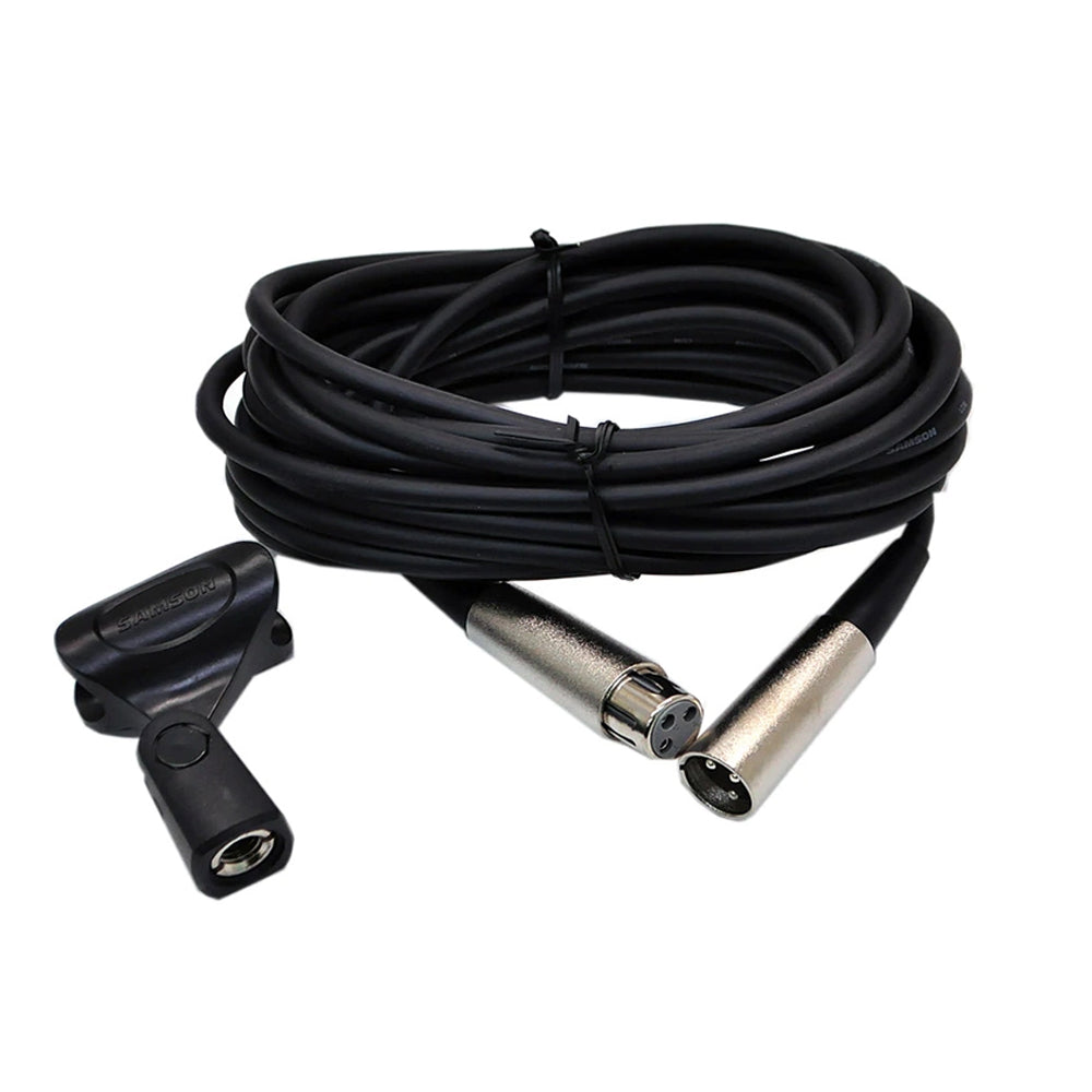 Samson Q6CL 3-Pack Professiol Supercardioid Dymic Microphone Bundle Set Kit with Mic Clip & 18' XLR Cable for Vocal and Instrument Recording, Studio, Live Performance, Karaoke, with 80Hz to 15kHz Frequency Response