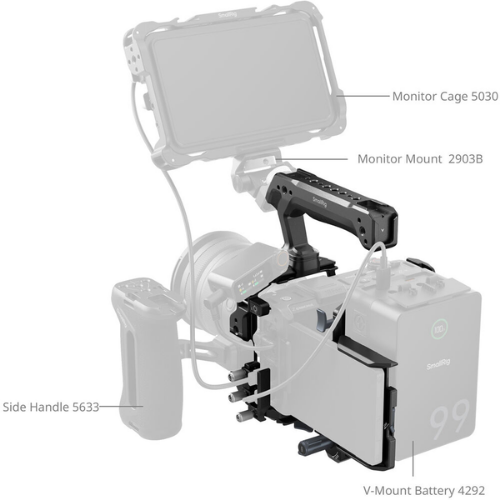 SmallRig Camera Cage & L-Shaped Mount Plate with Wooden Handle for Nikon ZR | 5904 / 5905 / 5906 / 6113