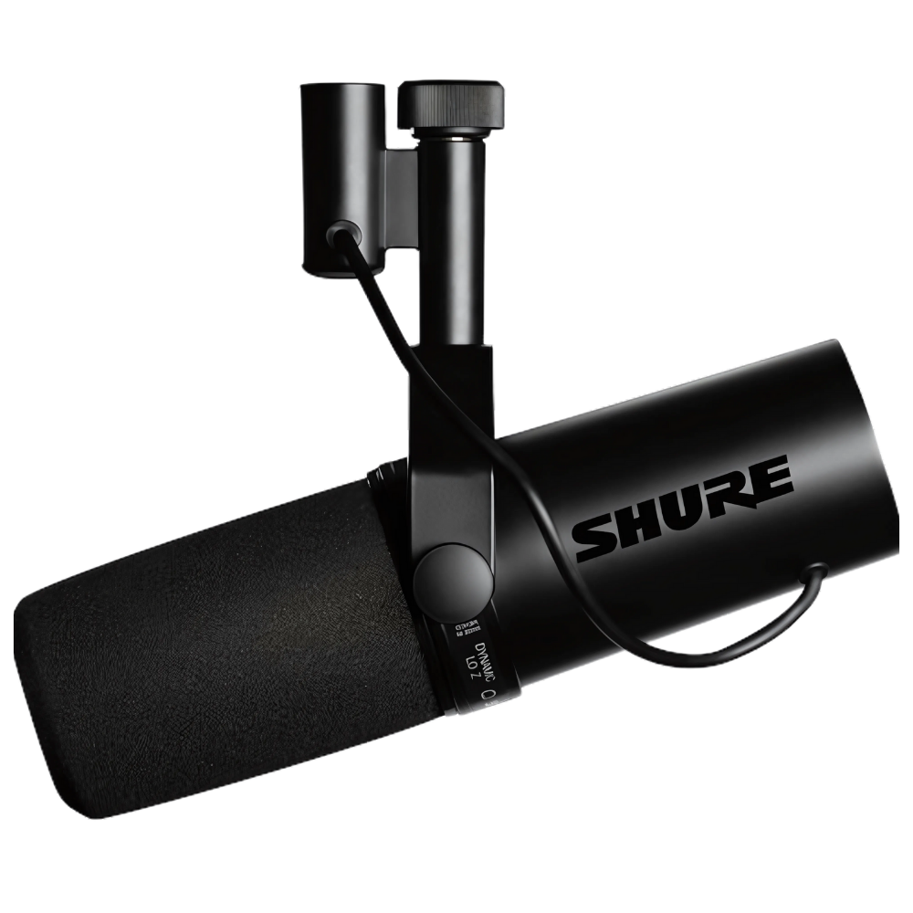Shure SM7dB Vocal Microphone with Built-In Preamp Dynamic Cardioid Mic for Podcasting, Broadcasting & Professional Voice-Over, Compatible with XLR Audio Interfaces & Mixers