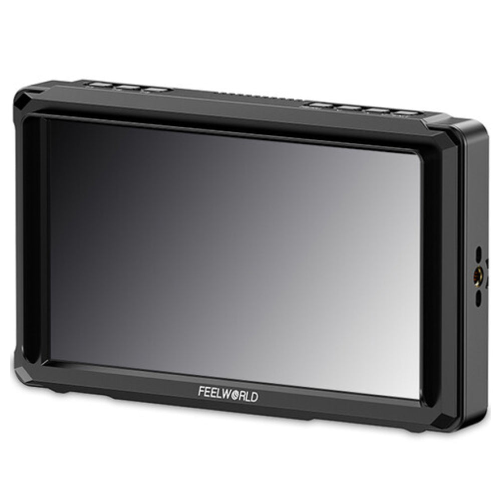 FEELWORLD FW568 PRO 6" IPS On Camera LCD Video Monitor with DCI 4K HDMI Input / Output, HDR, 1200 Nits High Brightness, Custom 3D LUTs and Image Controls, USB Type-C L Series / LP-E6 Plate Mount Input Power