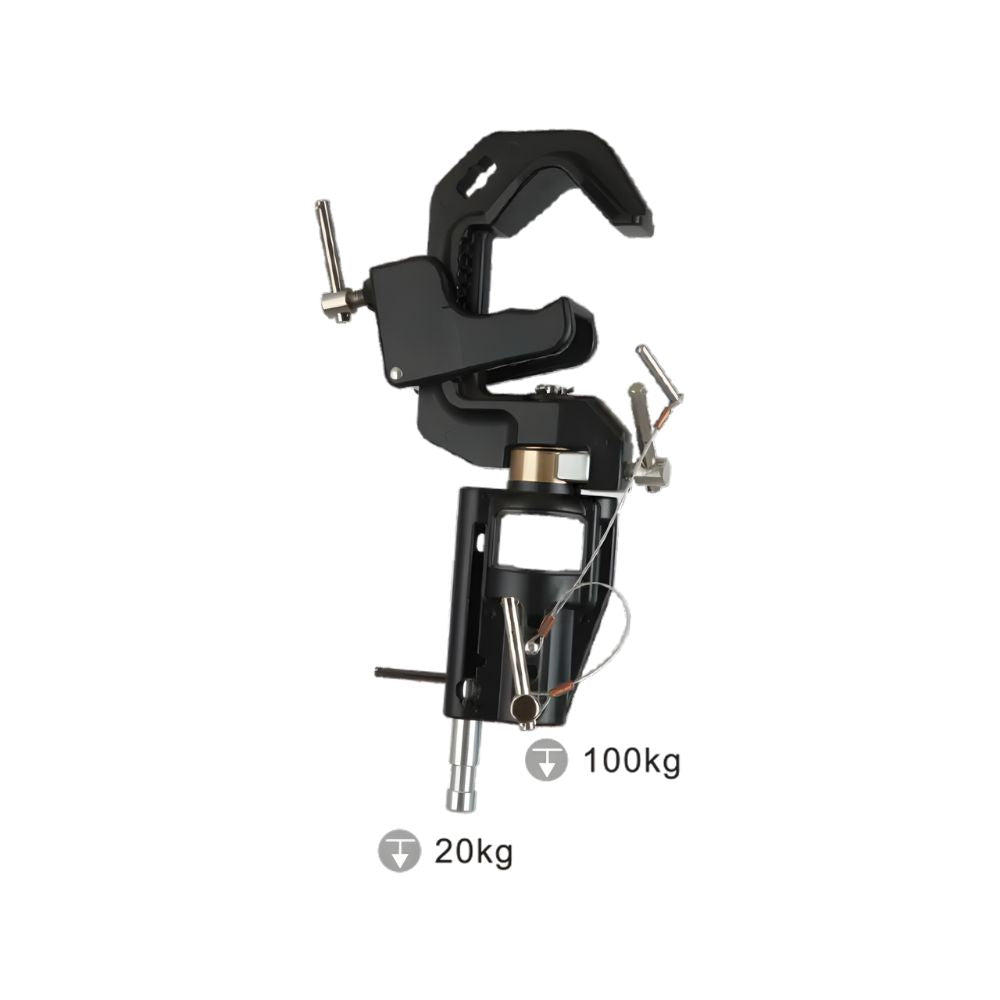 Dearkol Heavy-Duty Crab C Clamp, 100kg Load Capacity with 12" Safety Cable | MB-39