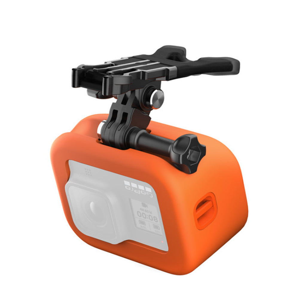 GoPro Bite Mount + Floaty Orange Protective Housing Cage Floater with Cushioned Paddings for HERO 12 / 11 / 10 / 9 BLACK Action Camera | ASLBM-003