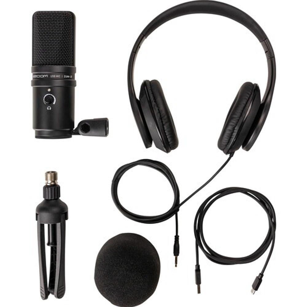 Zoom Podcast Mic Pack with USB / XLR Microphone, Professional Headphones, Tripod Stand & Accessories for Podcasting, Streaming, Recording & Podcasting | ZDM-1 | ZUM-2