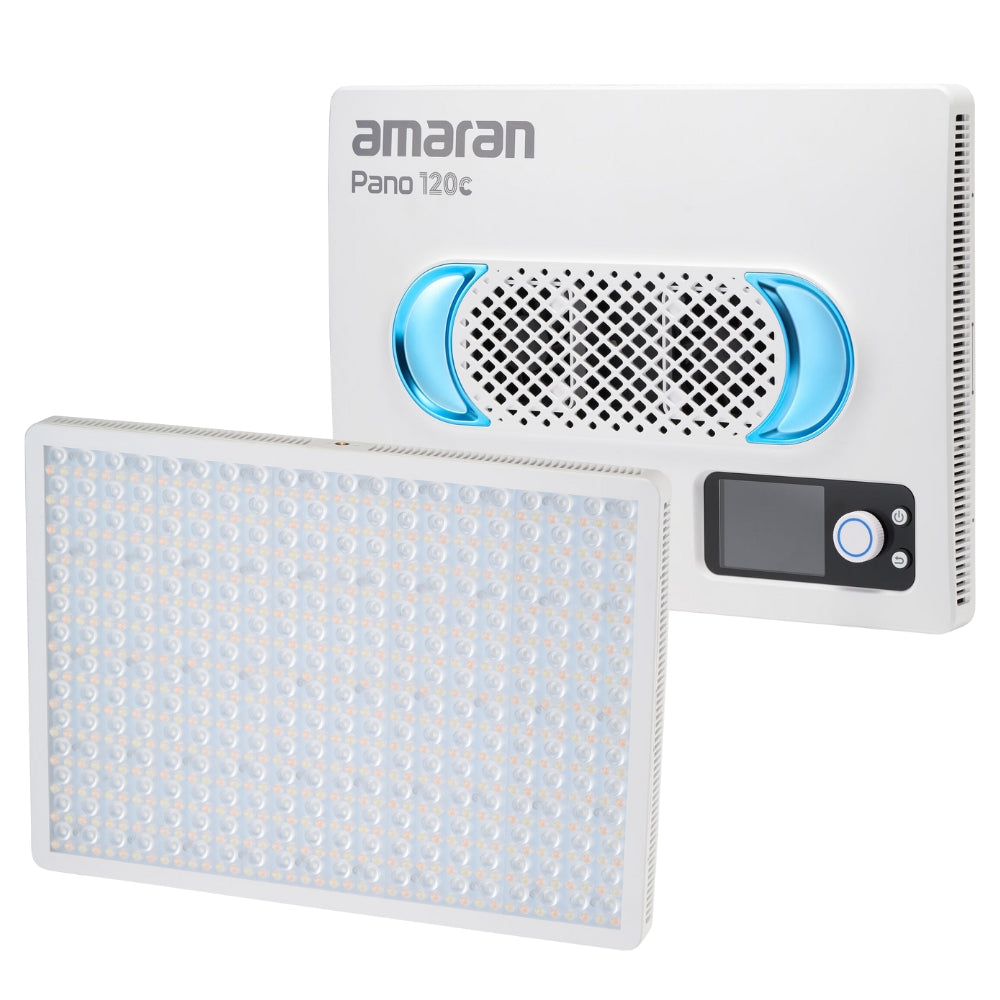 Aputure Amaran Pano 120C P60C RGB COB 120W Mobile Light Panel 2300K-10000K CCT, Sidus Link & Bluetooth Control, 12 Light Effect Presets for Content Creators Vloggers Photography Lighting and Studio Equipment | Black, White