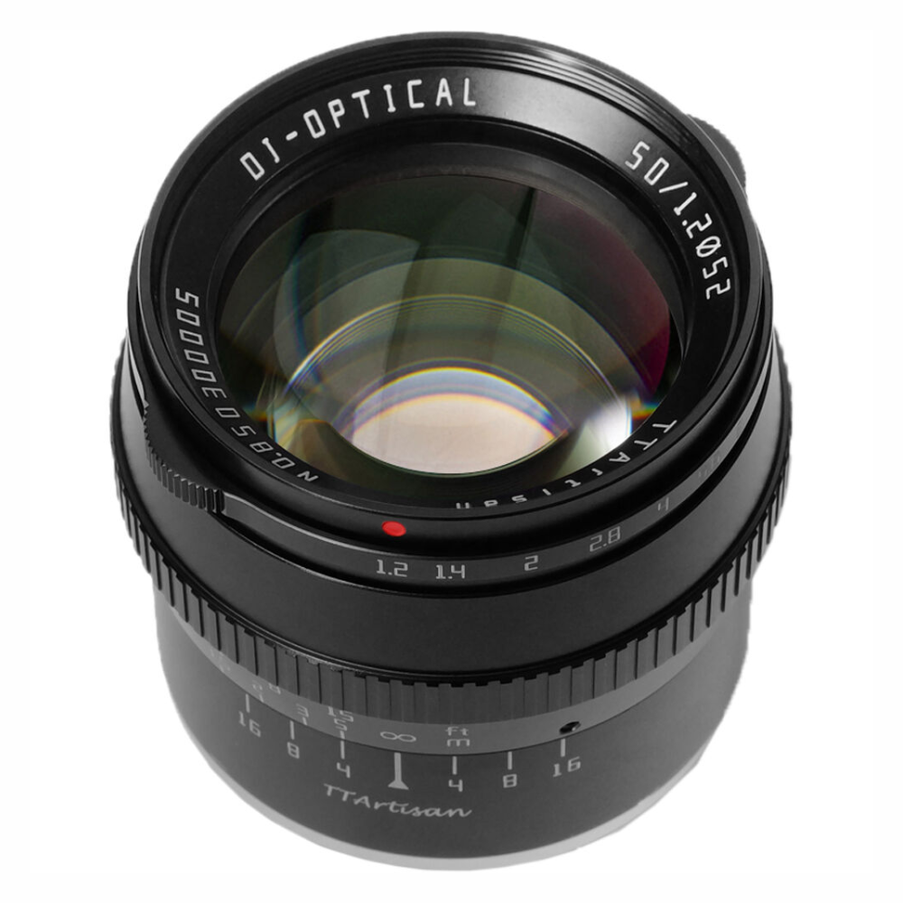 TTArtisan 50mm F/1.2 APS-C Format Canon EF-M Mount Portrait Prime Lens Large Aperture Sonr Optical Design Full Metal Body, MF Manual Focus, 19.2" Focus Distance, Clicked Aperture Ring for Smooth Bokeh & Low Light Photography | Black