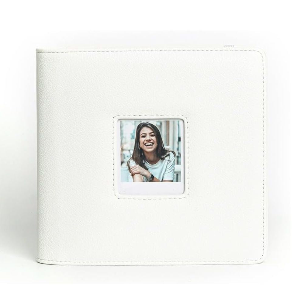 Pikxi 288 Pockets Large Capacity PU Leather Photo Album for Polaroid Go Instant FIlm Camera with Garter Strap Closure and Front Film Cover - Available in White , Brown, Black Color Options | JG Superstore