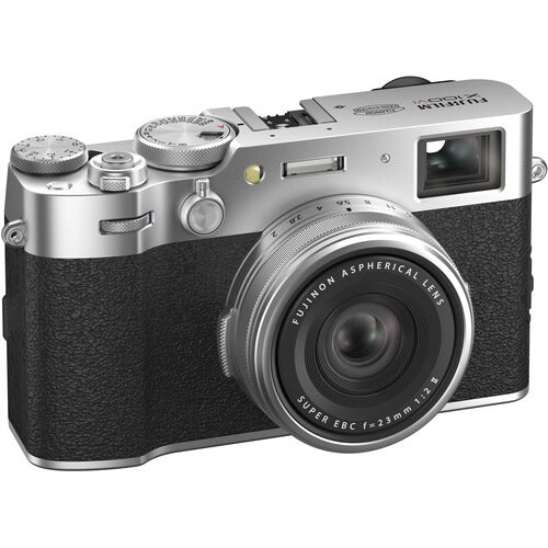 Fujifilm X100V / X100VI APS-C Mirrorless Digital Camera with Fujinon 23mm F/2 Wide-Angle Prime Lens, Touchscreen LCD, Wireless Connectivity and Film Simulation Modes (Black, Silver)