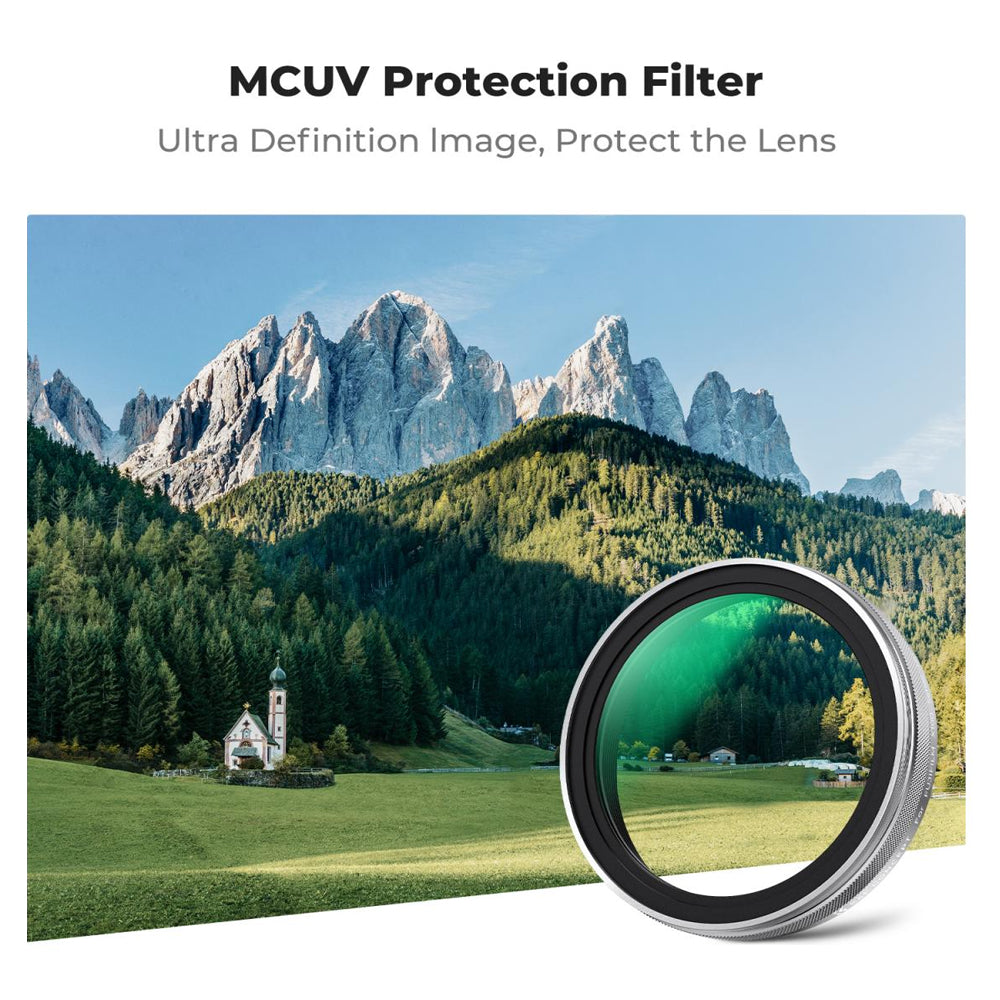 K&F Concept FUJIFILM X100 Series NO-X MCUV Ultraviolet Filter with Lens Cap & Hood for FUJI X100, X100F, X100S, X100T, X100V, X100VI Cameras - Multi-Coated Optical Glass, Magnetic Frame, High-Definition, Waterproof & Scratch-Resistant