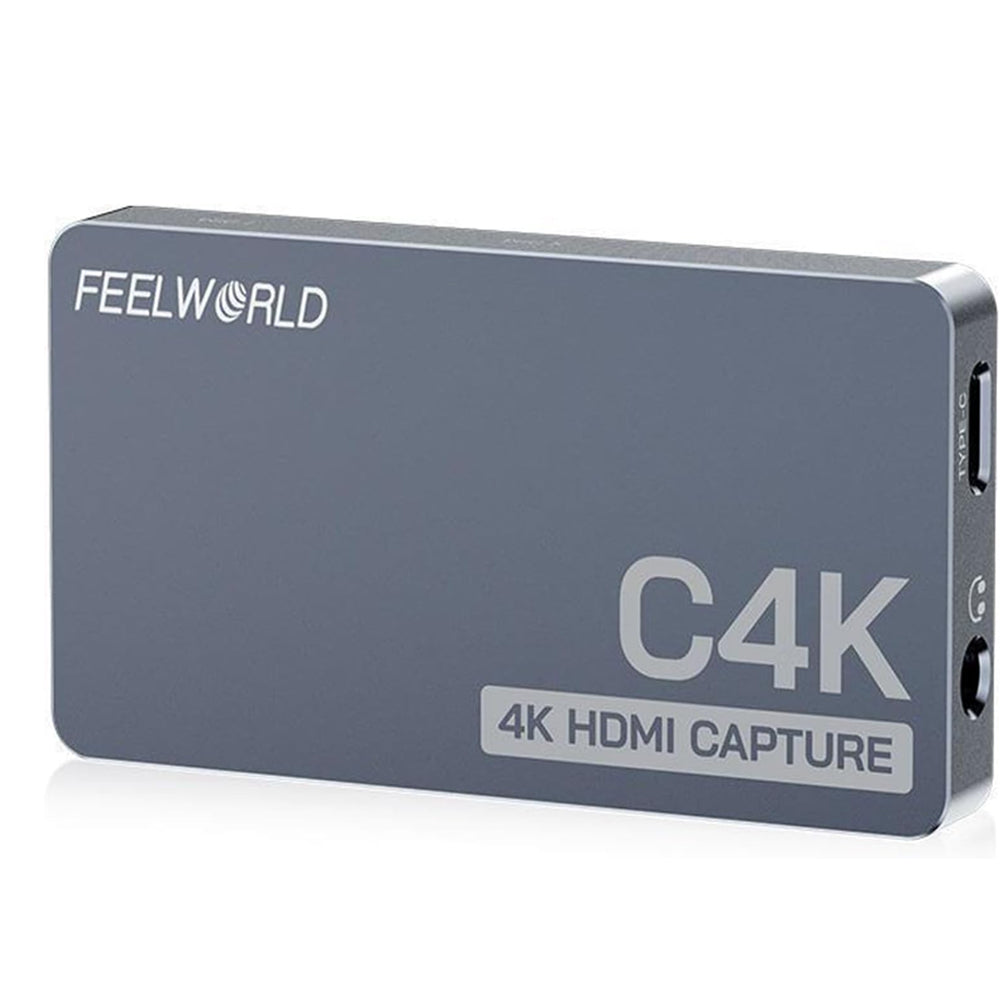 FEELWORLD C4K 4K 60Hz Video Capture Card with HDMI Loop-Out with HDR, 240fps High Refresh Rate, (VRR) Variable Refresh Rate, USB 3.0 Plug & Play for Live Streaming, Gaming, OBS Studio, Potplayer