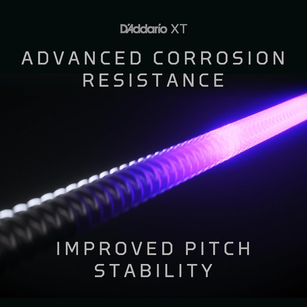 D'Addario XTE1149 Electric Guitar Strings, XT Nickel Coated, Corrosion-Resistant, Medium Gauge 11-49, 6-String Set, Pack of 1