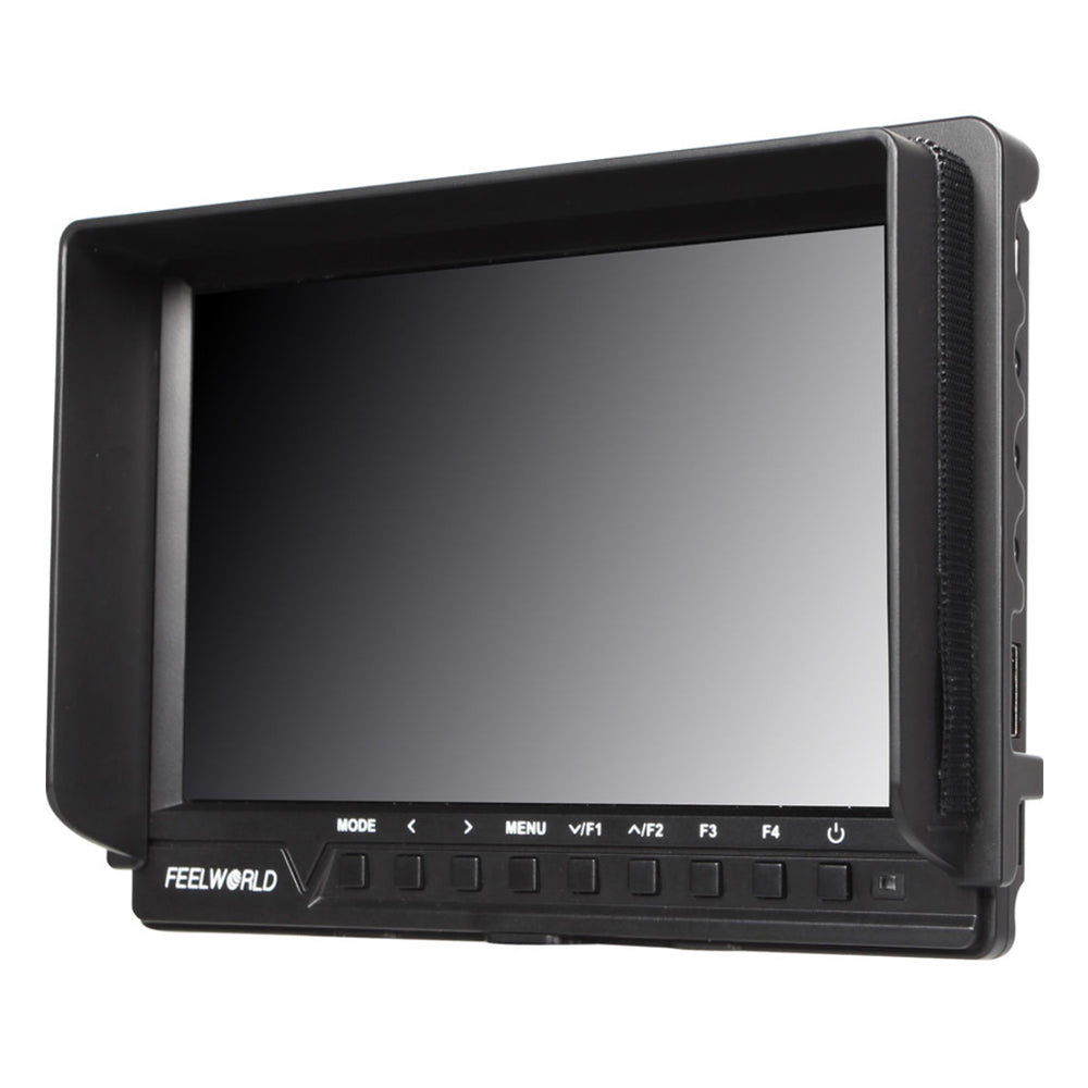 FEELWORLD FW760 7"" IPS On Camera Field LCD Video Monitor with 4K HDMI UHD SD Input / Output, 450Nits Brightness, Video Assist Functions,  L Series Fixed Battery Plate Mount Input Power for Videography