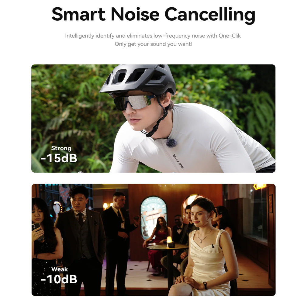 HOLLYLAND LARK M2S Concealed Wireless Microphone with Noise Cancellation, 24-bit High Fidelity Audio & 30 Hours Battery Life for Cameras, Smartphones, Laptops & Computers