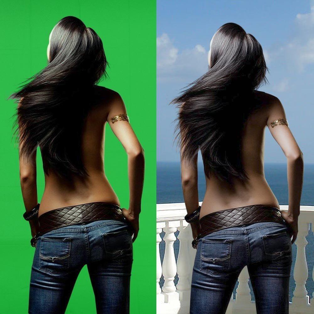 Pxel AA-ML1827G 180cm x 270cm ChromaKey Seamless Muslin Background Cloth Backdrop Green