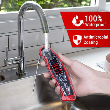 ThermoPro TP-19 TP19 Waterproof Digital Meat Thermometer for Grilling with Ambidextrous Backlit & Thermocouple Instant Read Thermometer Kitchen Cooking Food Thermometer