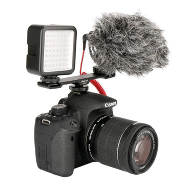 Ulanzi PT-2 Double Hot Shoe Mount Extension Bar Dual Bracket With 1/4" Thread