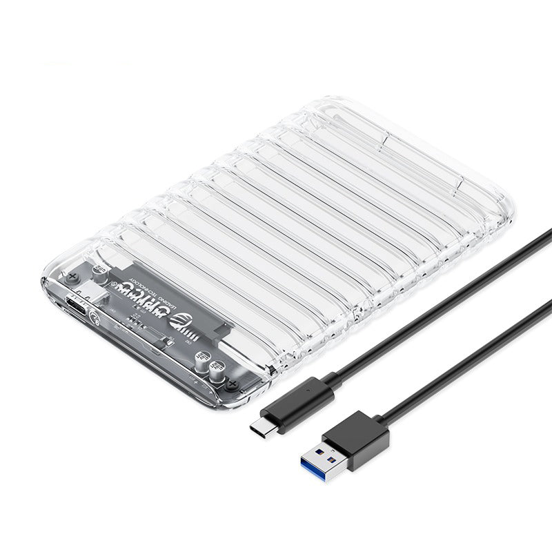 ORICO 2.5" SATA USB 3.1 Gen1 Type-C Clear Transparent SSD / HDD Hard Drive Enclosure with 4TB Max Support Capacity for Windows, MAC Os, Linux PC Desktop Computer Laptop | 2139C3-CR