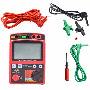 Benetech GM3125 500V~5000V Digital Insulation Resistance Tester Overload Insulation Megger Ohm Meter