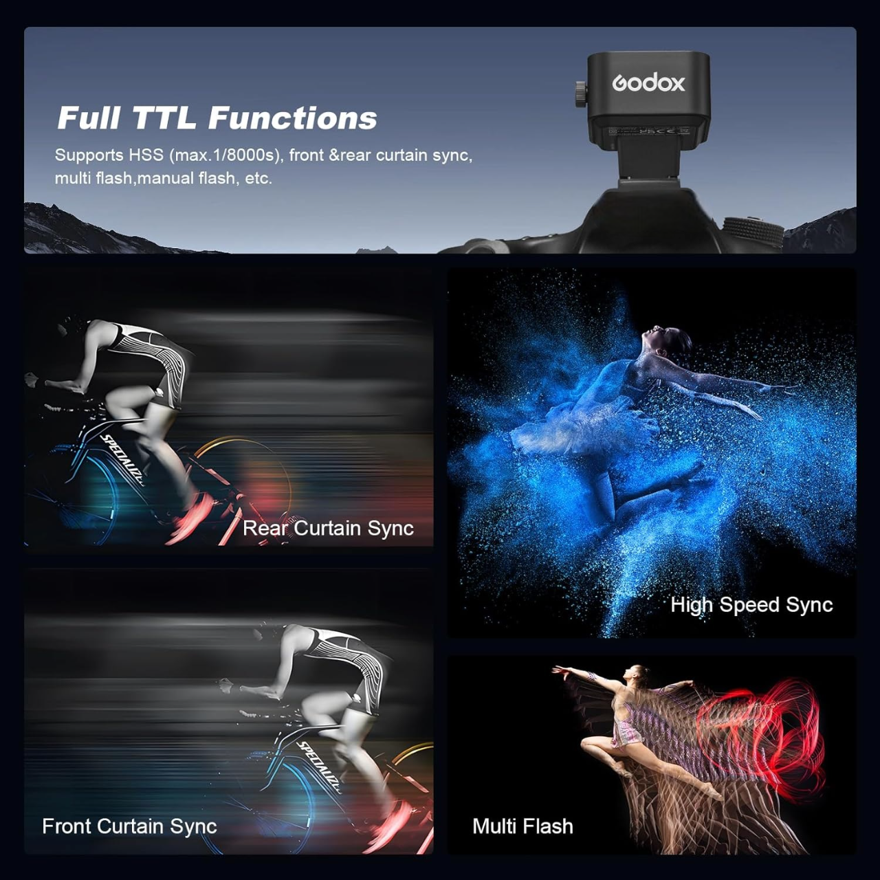 Godox X3 850mAh TTL Wireless Flash Trigger X3C X3N X3F X3S X3L Transmitter with OLED Touchscreen Display, 32 Channels & 99 IDs, 2.4GHz with Max 100m Range, High-Speed 1st & 2nd Curtain for Leica Canon Nikon FUJIFILM Sony