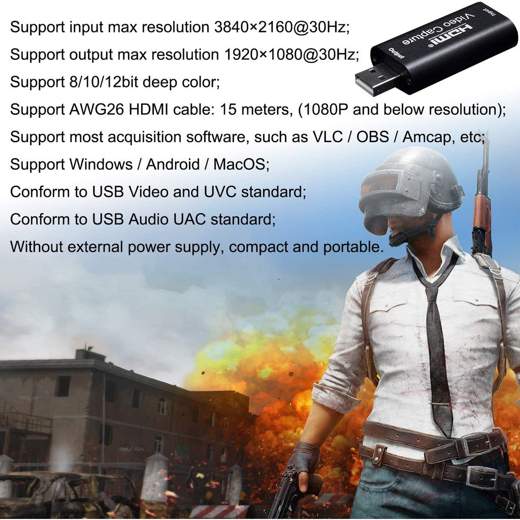 ArgoX HDVC2 HDMI Video Capture Card USB 2.0 Record Box for PS4 Game DVD Camcorder HD Camera Recording Live Streaming
