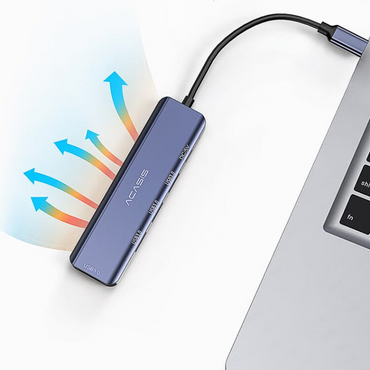 ACASIS DS-7UV5 5-in-1 USB 3.0 to Type C Hub Docking Station with 100W PD Fast Charging, and 5Gbps High Speed Data