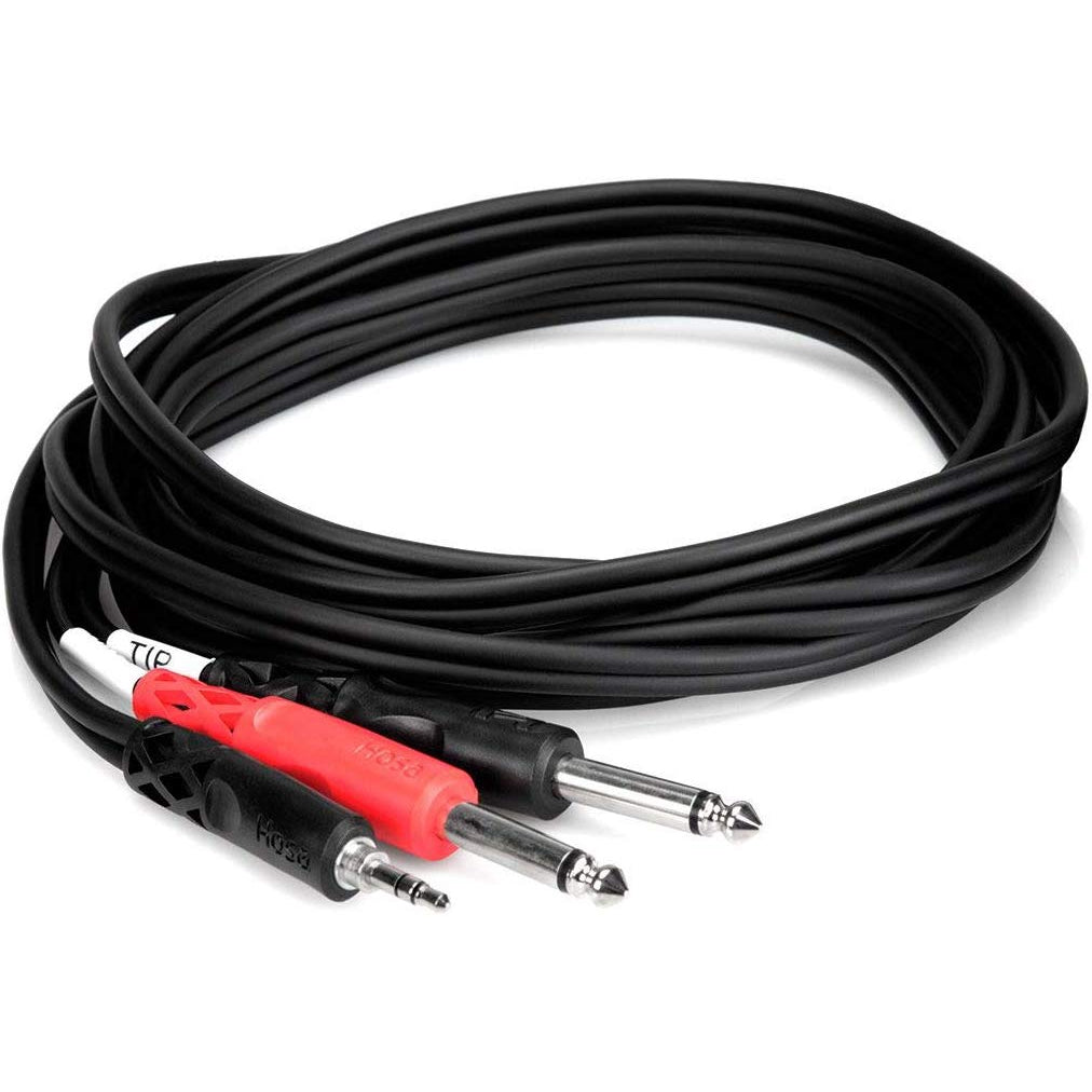 Hosa Technology CMP-159 Stereo Mini (3.5mm) Male to 2 Mono 1/4 Male Insert Y-Cable - 10'