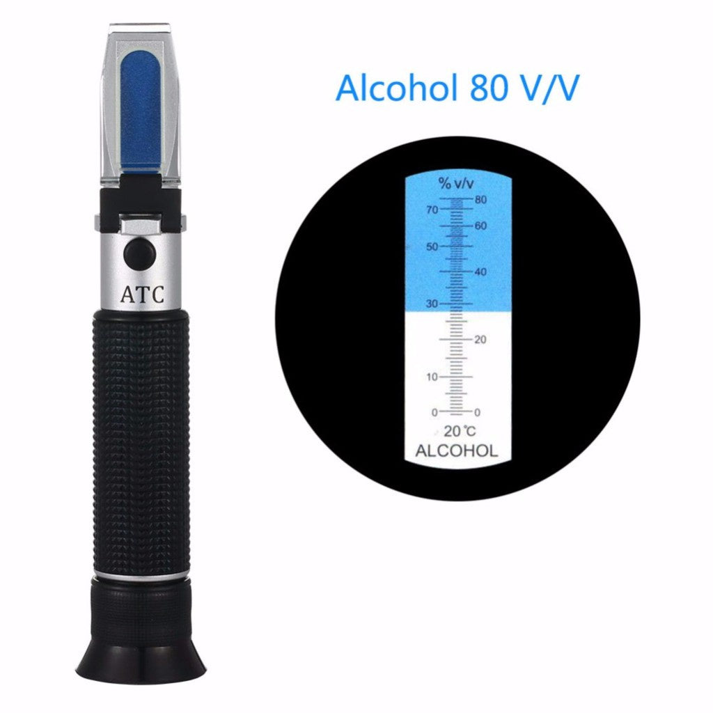 Eagletech REFRAC RHA-80VV ATC 0-80% V/V Alcohol Refractometer Wort Specific Gravity Beer Fruit Juice Wine Sugar Test